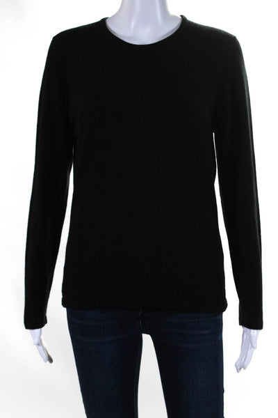 Shirin Womens Cashmere Long Sleeve Knit Top Black Size L