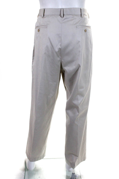 Polo Golf Ralph Lauren Mens Cotton Flat Front Casual Pants Beige Size 40