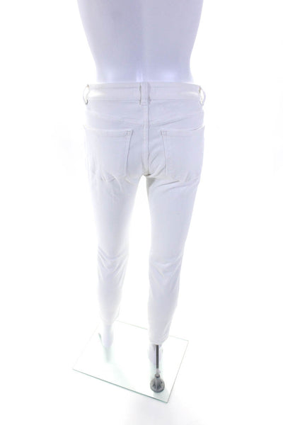 DL1961 Womens White Mid-Rise Skinny Leg Florence Ankle Jeans Size 28