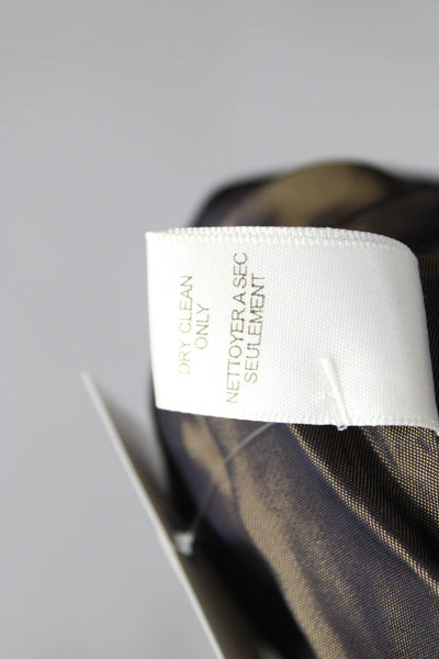 Nanette Lepore Womens Single Button Embroidered Velvet Jacket Brown Size 8