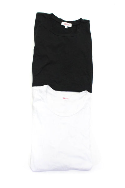 Goldie Womens Cotton Crew Neck Short Sleeve T-Shirt Top Black Size M Lot 2