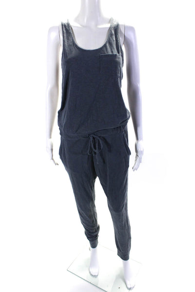 Sundry Womens Scoop Neck Sleeveless One Piece Jumpsuit Light Gray Size 1