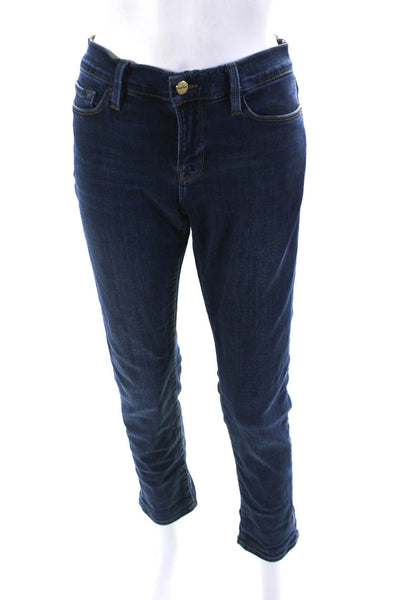 Frame Womens Cotton Denim Mid-Rise Medium Wash Cropped Jeans Blue Size 26
