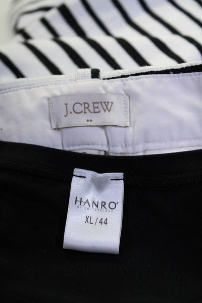 Hanro J Crew Womens Striped Shorts Short Sleeve Tee Shirt Size 6 XL Lot 2