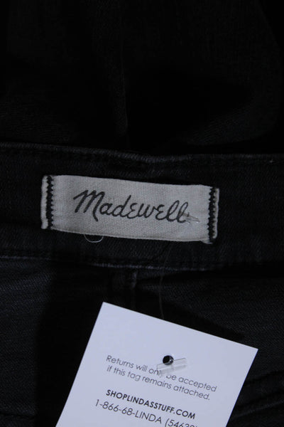 Madewell Women's Midrise Five Pockets Button Fly Skinny Denim Pant Black Size 27