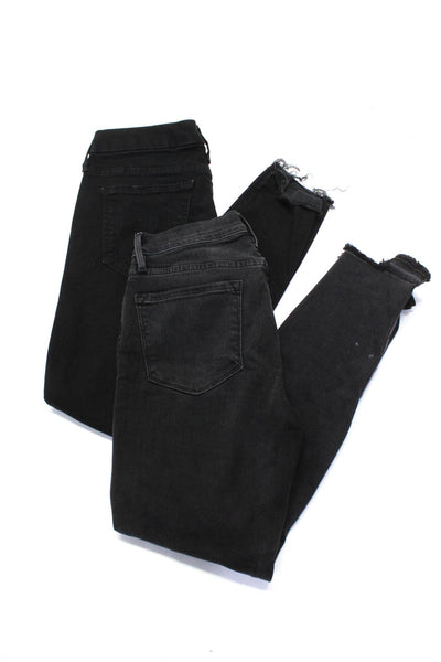Frame Women's High Waist Five Pockets Skinny Denim Pant Black Size 27 Lot 2