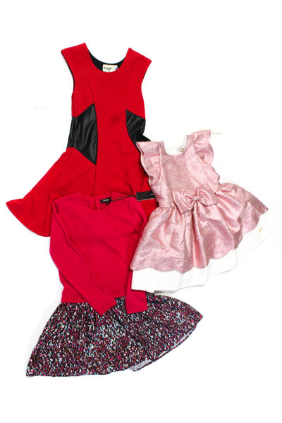 Imoga Hucklebones Les Tout Petits Girls Sweater Dress Pink Size 5 4 Lot 3