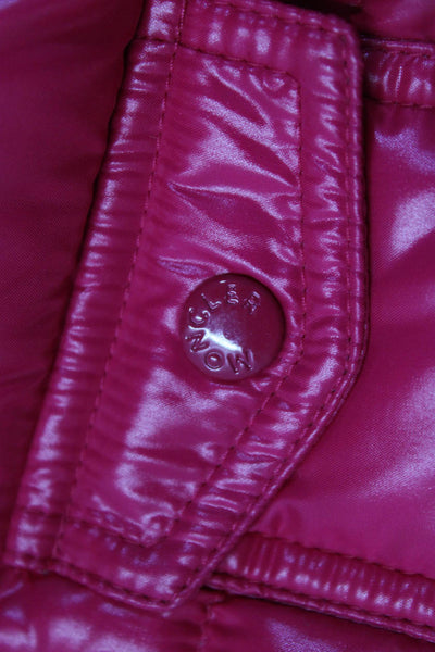 Moncler Girls Full Zip Down Puffer Coat Pink Size 9/12M