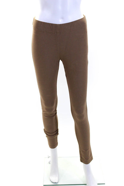 Joseph Womens Gabardine Stretch Twill High Waist Leggings Pants Brown Size FR 36