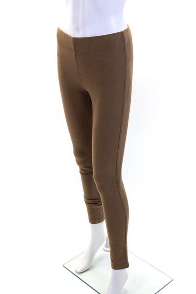 Joseph Womens Gabardine Stretch Twill High Waist Leggings Pants Brown Size FR 36