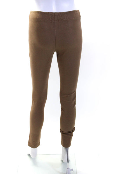 Joseph Womens Gabardine Stretch Twill High Waist Leggings Pants Brown Size FR 36