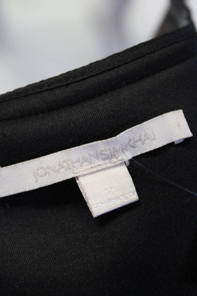 Balenciaga Womens Leather Trim Pinstripe Neoprene Mini Skirt Gray Size 2