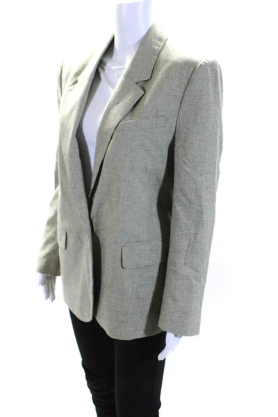 Etoile Isabel Marant Womens Houndstooth Check One Button Blazer Green Size FR 36