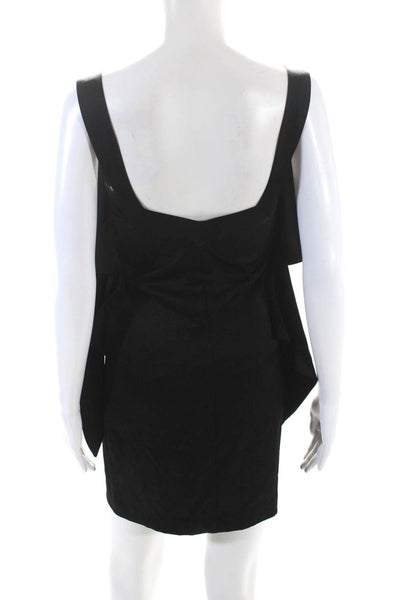 Kimberly Taylor Women's V-Neck Sleeveless Button Down Mini Dress Black Size XS