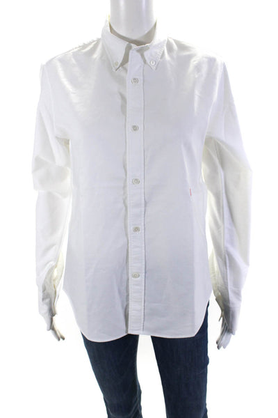 ACNE Studios Womens Button Front Collared Long Sleeve Shirt White Size XS