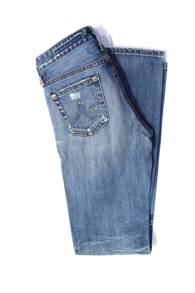 AG Adriano Goldschmied Womens Distressed Stilt Cigarette Jeans Blue Size 25