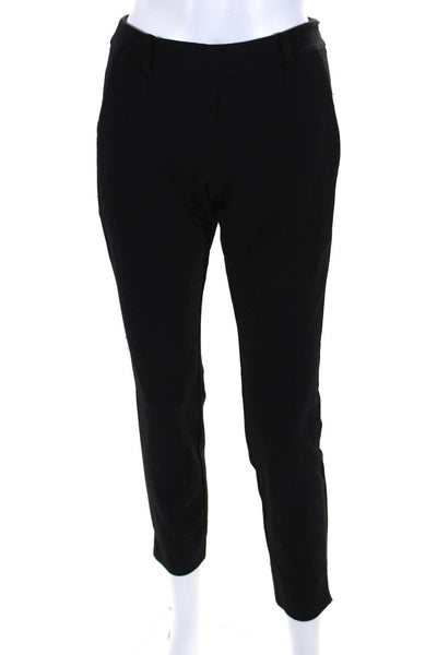 Theory Womens Mid Rise Stretch Ponte Skinny Dress Pants Black Size 4