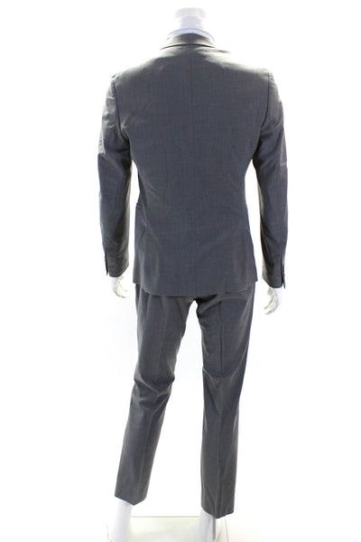 Zara Man Mens Single Breasted One Button 2 Piece Suit Gray Size 18 30