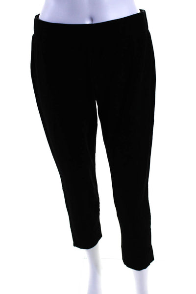 Eileen Fisher Womens Mid Rise Knit Skinny Pants Leggings Black Size Small