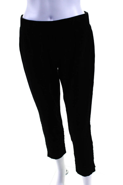 Eileen Fisher Womens Mid Rise Knit Skinny Pants Leggings Black Size Small