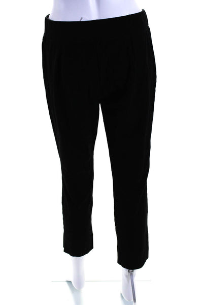 Eileen Fisher Womens Mid Rise Knit Skinny Pants Leggings Black Size Small