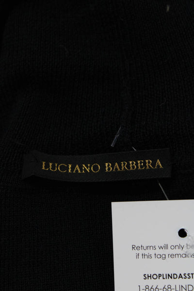 Luciano Barbera Womens Navy Blue Wool Turtleneck Pullover Sweater Top Size 46
