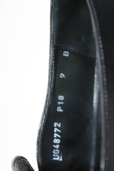 Salvatore Ferragamo Mens Leather Buckle Closure Dress Shoes Black Size 9