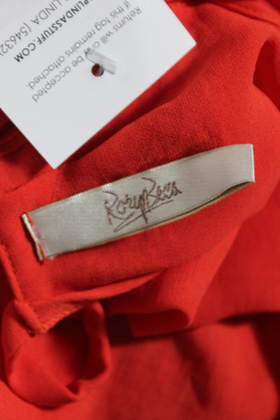 Rory Beca Womens Bright Orange V-Neck Sleeveless Open Back Camisole Top Size S