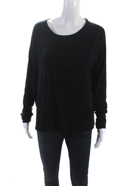 Rag & Bone Womens Navy Blue Crew Neck Long Sleeve Pullover Sweater Top Size S