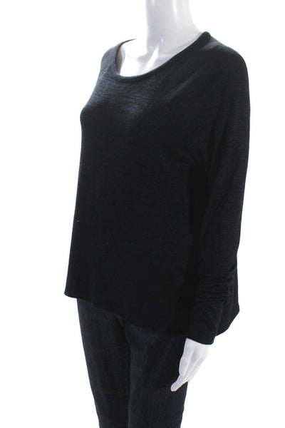 Rag & Bone Womens Navy Blue Crew Neck Long Sleeve Pullover Sweater Top Size S