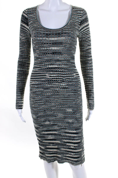 M Missoni Womens Striped Scoop Neck Sweater Dress Multi Colored Size EUR 42