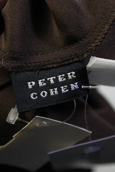 Peter Cohen Womens Silk Sleeveless Tank Blouse Brown Size M
