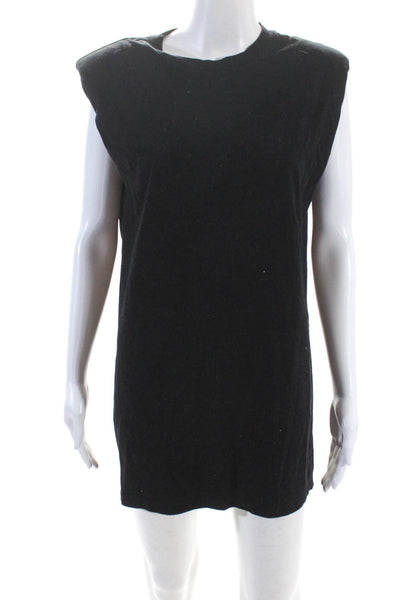 Babaton Women's Round Neck Sleeveless T-Shirt Mini Dress Black Size 2XS