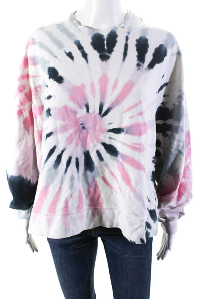 Electric & Rose Womens Multicolor Cotton Tie Dye Crew Neck Sweatshirt Size M