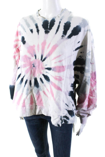 Electric & Rose Womens Multicolor Cotton Tie Dye Crew Neck Sweatshirt Size M