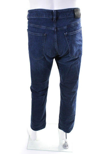 DL 1961 Mens Cotton Nick Slim Dark Washed Straight Leg Jeans Blue Size EUR34