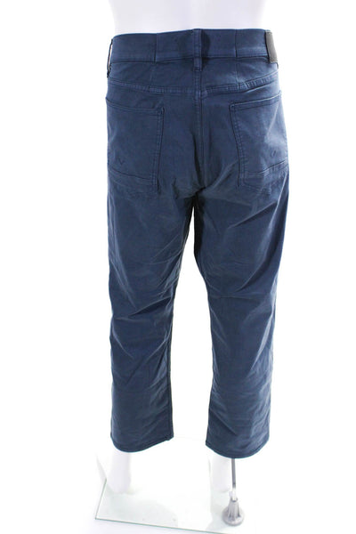 Hudson Mens Cotton Buttoned Zipped Slip-On Straight Leg Pants Blue Size EUR38