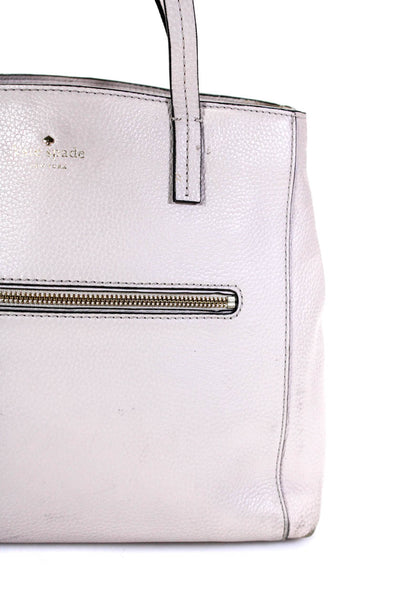 Kate Spade Womens Pebble Grain Leather Two Way Strap Tote Bag Cream Handbag