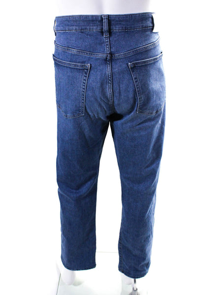 DL 1961 Mens Cotton Russell Slim Bittoned Straight Leg Jeans Blue Size EUR38