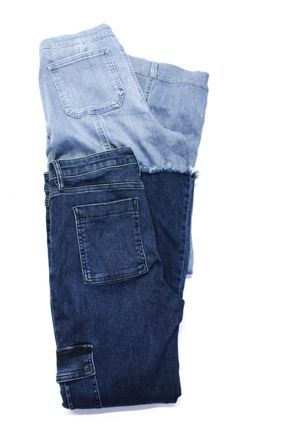 Hidden Womens High Rise Cargo Jeans Blue Cotton Size 28 25 Lot 2