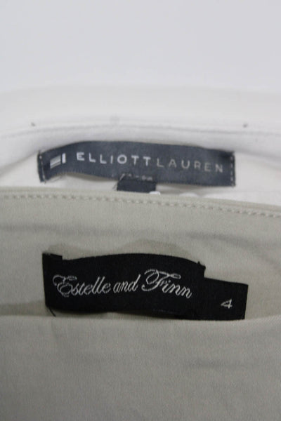 Elliott Lauren Estelle And Finn Womens Pants White Beige Cotton Size 2 4 Lot 2