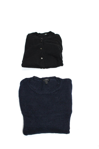 J Crew Womens Sweaters Navy Blue Black Size Medium Extra Large Lot 2