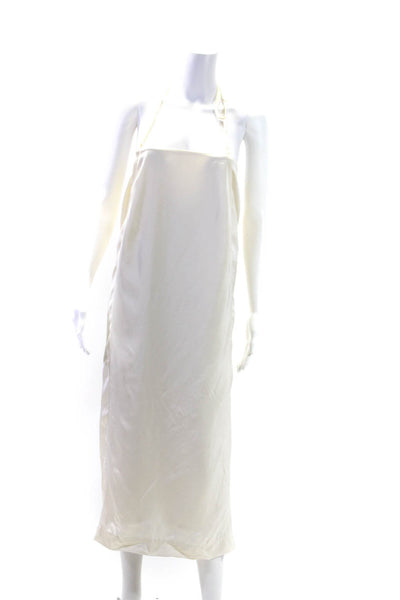 Jacquemus Womens Sleeveless Halter Neck Maxi Dress White Size EUR 38