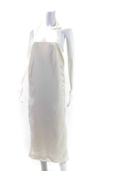 Jacquemus Womens Sleeveless Halter Neck Maxi Dress White Size EUR 38