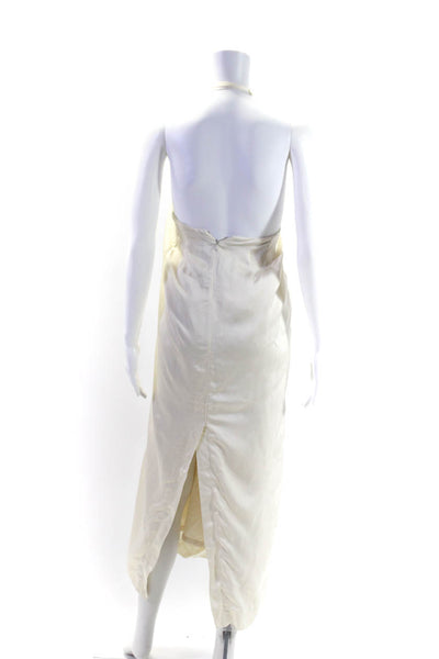 Jacquemus Womens Sleeveless Halter Neck Maxi Dress White Size EUR 38