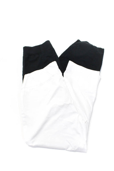 Pure Amici Women's Elastic Waist Tapered Leg Pant Black White Size XS Lot 2