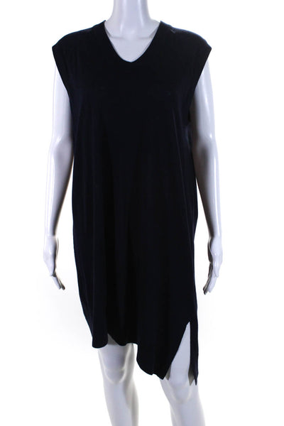 Alexander Wang Womens V Neck Sleeveless Sweater Dress Navy Blue Size Small