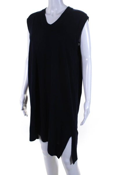 Alexander Wang Womens V Neck Sleeveless Sweater Dress Navy Blue Size Small