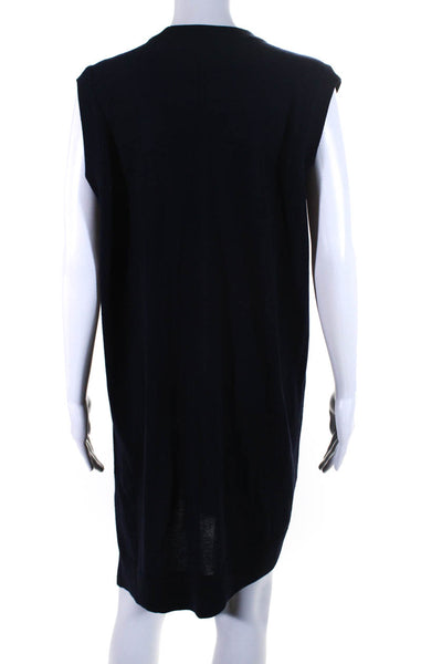 Alexander Wang Womens V Neck Sleeveless Sweater Dress Navy Blue Size Small