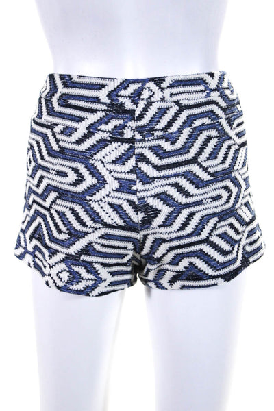 Melissa Odabash Womens Printed Drawstring Shorts Blue White Size Large